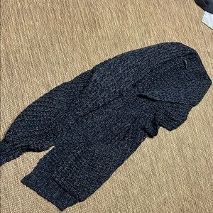 Johnny Was Navy Marled Chunky Knit Sweater